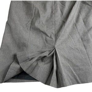 Ann Taylor Brown Pinstriped Pencil Skirt Sz 10 Back Accordion Kick Pleat Lined